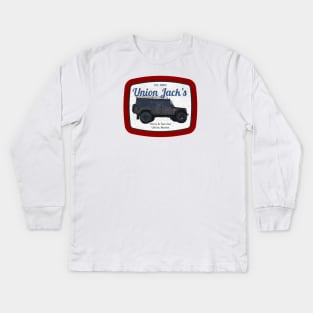 Union Jack's 4x4 - Land Rover Defender 110 Kids Long Sleeve T-Shirt